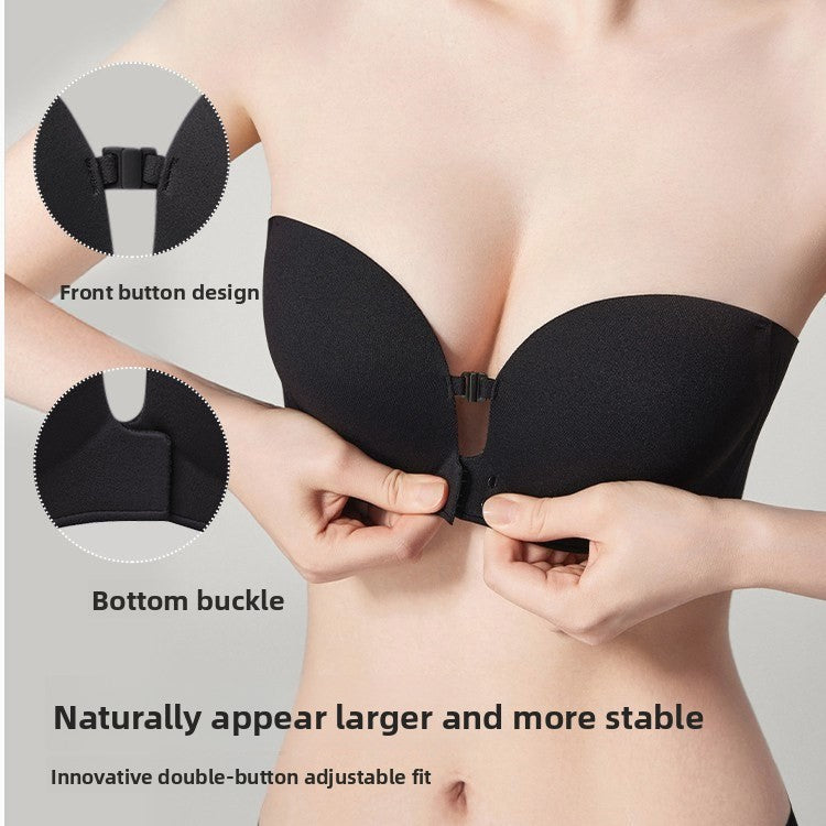 Front Buckle Strapless Bra