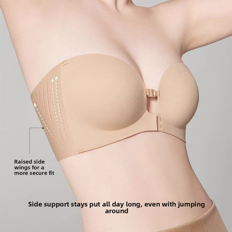 Front Buckle Strapless Bra